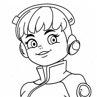 Bulma In Her Iconic Outfit Coloring Page 55602-46255