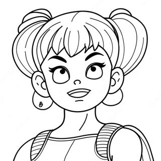 Bulma In Her Iconic Outfit Coloring Page 55602-46256