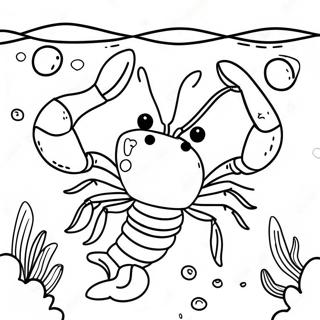 Happy Crawfish Underwater Coloring Page 55622-46263