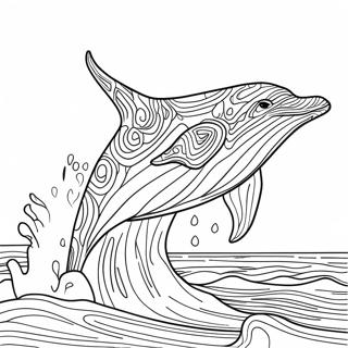 Playful Humpback Whale Splashing Coloring Page 55632-46272