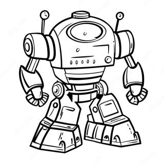 Metal Robot Coloring Page 55641-46275