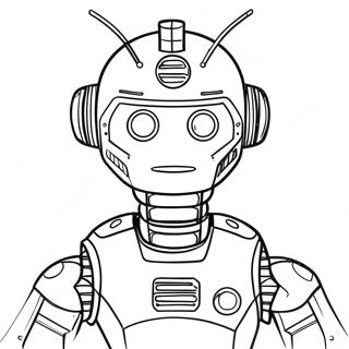 Metal Robot Coloring Page 55641-46276