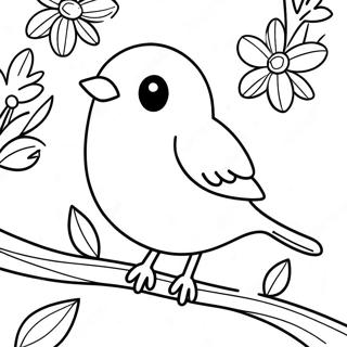 Spring Bird Coloring Page 55651-46282