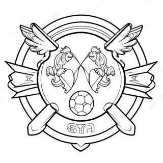 Colorful Soccer Team Crest Coloring Page 55662-46295