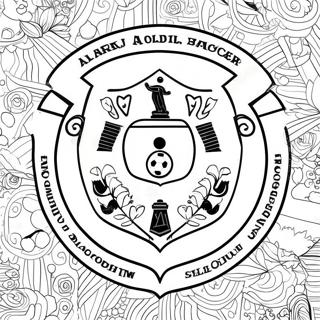 Colorful Soccer Team Crest Coloring Page 55662-46296