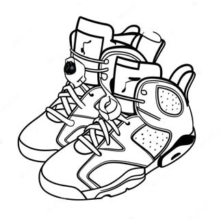 Jordan 6 Outline Coloring Pages