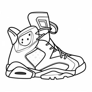 Stylish Jordan 6 Sneakers Coloring Page 55672-46298