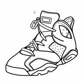 Stylish Jordan 6 Sneakers Coloring Page 55672-46299