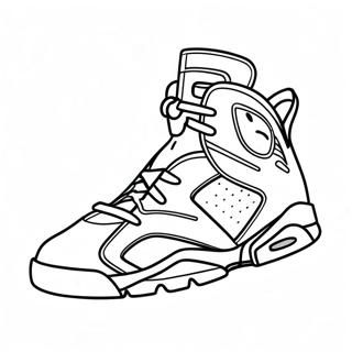 Stylish Jordan 6 Sneakers Coloring Page 55672-46300