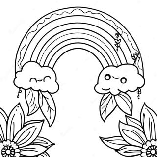 Boho Rainbow Coloring Pages