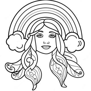 Boho Rainbow Coloring Page 55681-46306