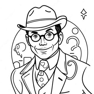 Riddler With Question Mark Coloring Page 55692-46318