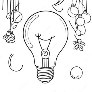 Christmas Light Bulb Coloring Page 5573-4450