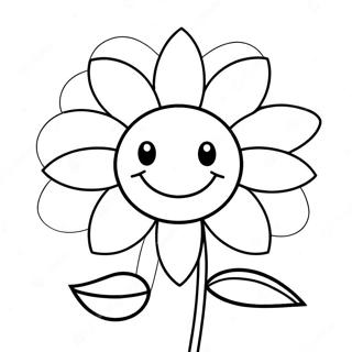 Smiley Face Flower Coloring Page 55741-46352