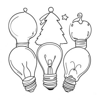 Colorful Christmas Light Bulbs Coloring Page 5574-4454