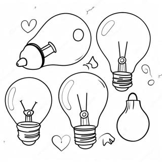 Colorful Christmas Light Bulbs Coloring Page 5574-4456