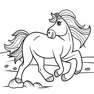 Majestic Clydesdale Galloping Coloring Page 55782-46393