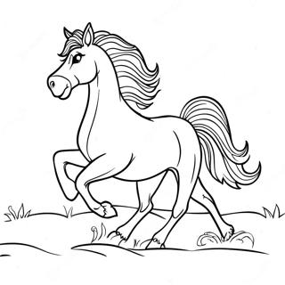 Majestic Clydesdale Galloping Coloring Page 55782-46396