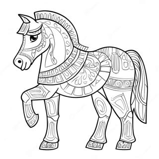 Ancient Greek Trojan Horse Coloring Page 55792-46410