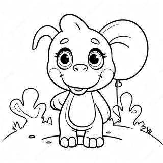 Cute Ellie With Balloons Coloring Page 55802-46400