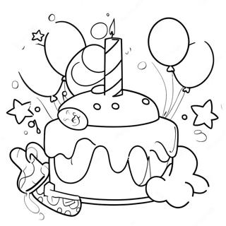 1st Birthday Celebration Coloring Page 55811-46407