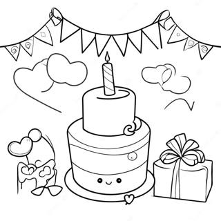 1st Birthday Celebration Coloring Page 55811-46408