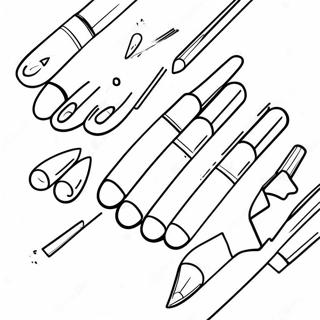 Blank Nail Template Coloring Pages