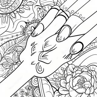 Elegant Nail Design Template Coloring Page 55832-46439