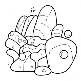 Sparkling Rainbow Rocks Coloring Page 55842-46444