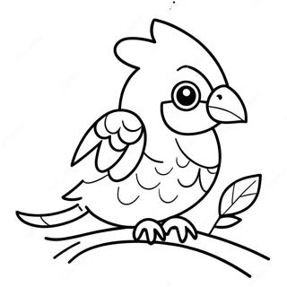 Colorful Tropical Bird Coloring Page 5584-4462