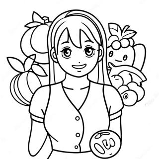 Tohru Honda With Fruits Coloring Page 55862-46446