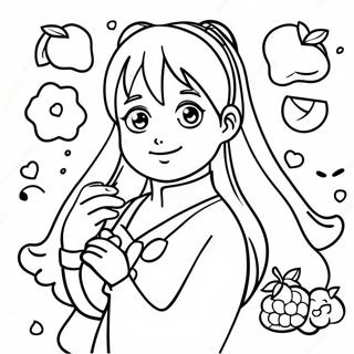 Tohru Honda With Fruits Coloring Page 55862-46447