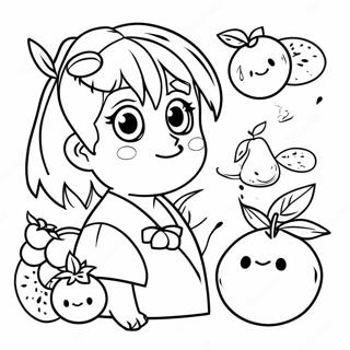 Tohru Honda With Fruits Coloring Page 55862-46448