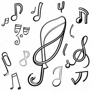 Colorful Musical Notes Coloring Page 55872-46461