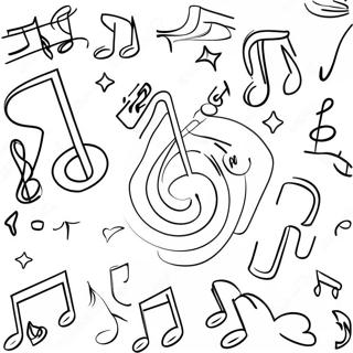 Colorful Musical Notes Coloring Page 55872-46464