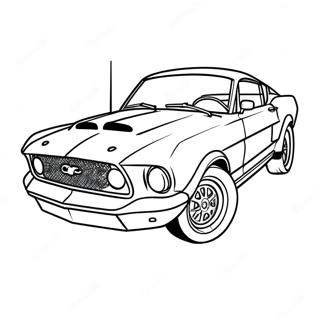 Mustang Race Car Coloring Page 55901-46483