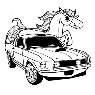 Mustang Race Car Coloring Page 55901-46484