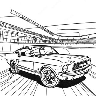 Vintage Mustang Race Car Coloring Page 55902-46493