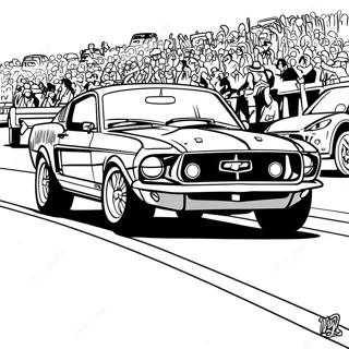 Vintage Mustang Race Car Coloring Page 55902-46495