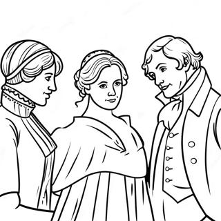 Pride And Prejudice Characters Coloring Page 55932-46513