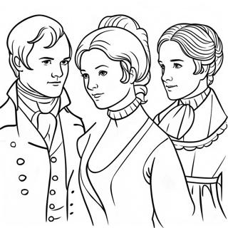 Pride And Prejudice Characters Coloring Page 55932-46514