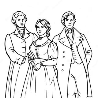 Pride And Prejudice Characters Coloring Page 55932-46515