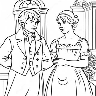 Pride And Prejudice Characters Coloring Page 55932-46516