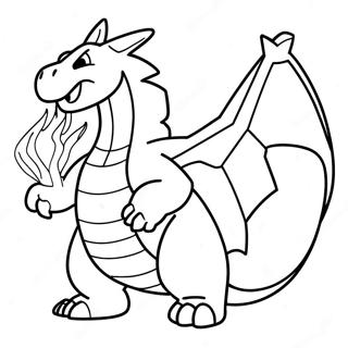 Charizard Breathing Fire Coloring Page 55942-46517