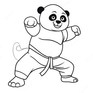 Po In Action Kung Fu Coloring Page 5594-4469