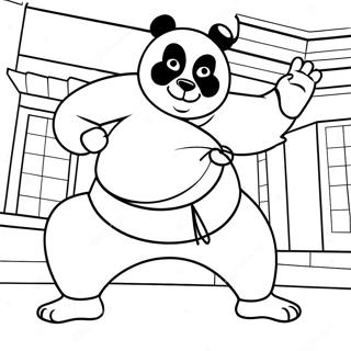 Po In Action Kung Fu Coloring Page 5594-4470