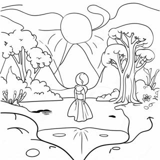 Surreal Dreamcore Landscape Coloring Page 55952-46527