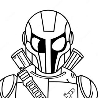 Deathstroke Lego Villain Coloring Page 55961-46531