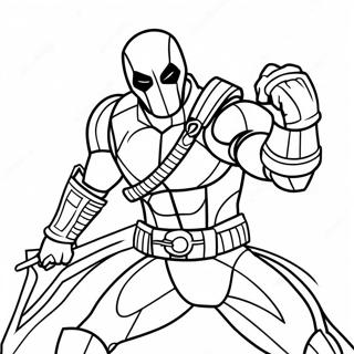 Epic Deathstroke Action Pose Coloring Page 55962-46533