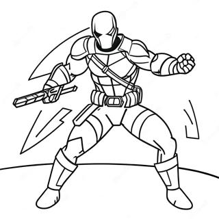 Epic Deathstroke Action Pose Coloring Page 55962-46535